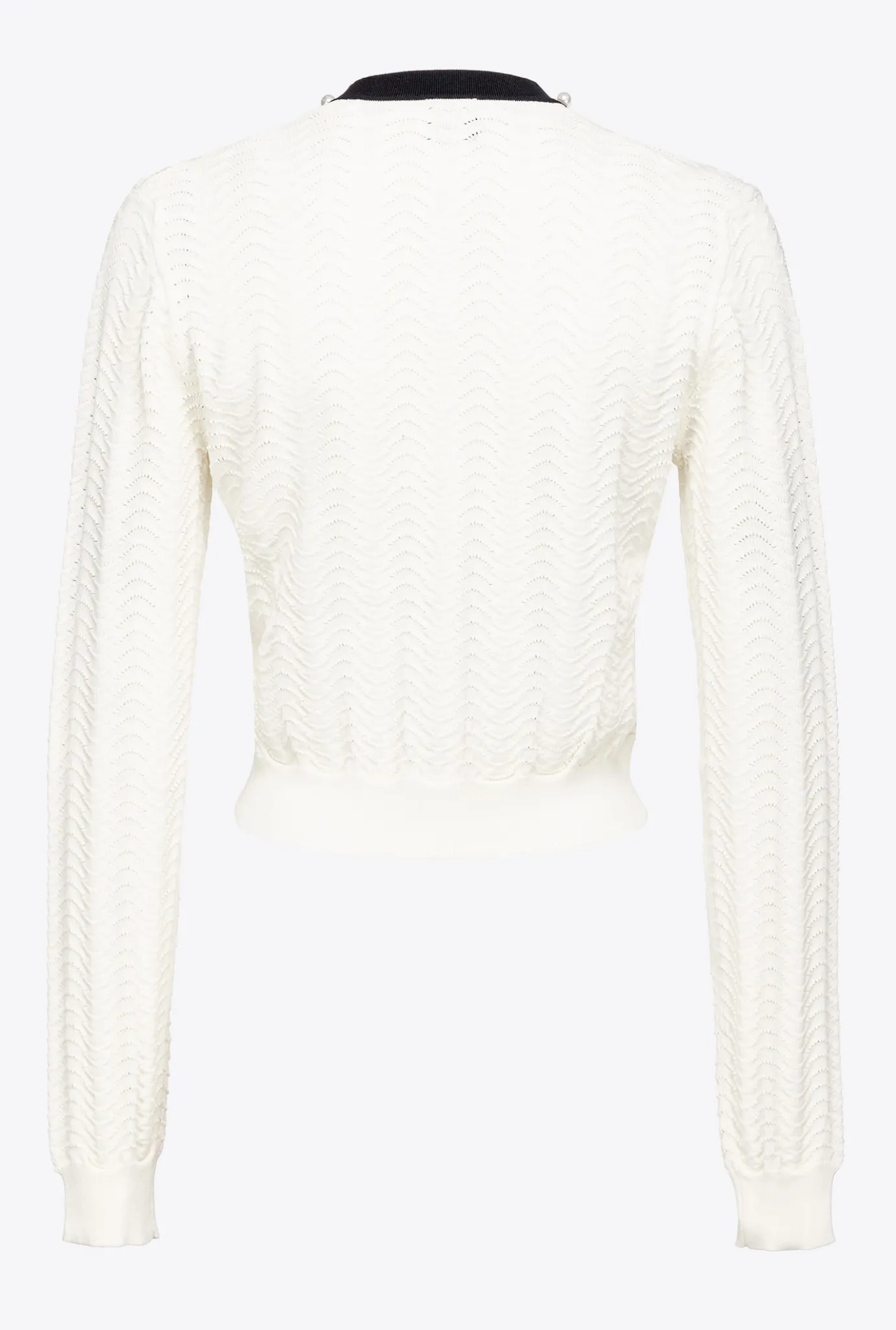Pièces En Maille|PINKO Cardigan Court A Broderie Cerises Multi. Blanc/Noir/Rouge