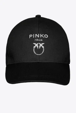 Autres Accessoires|PINKO Casquette De Base-Ball Love Birds Noir Limousine