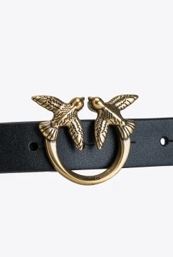 Ceintures|PINKO Ceinture Love Birds A Chaine Noir-Vieil Or