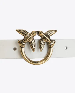 Ceintures|PINKO Ceinture Love Birds A Chaine Blanc+Blanc-Or Antique