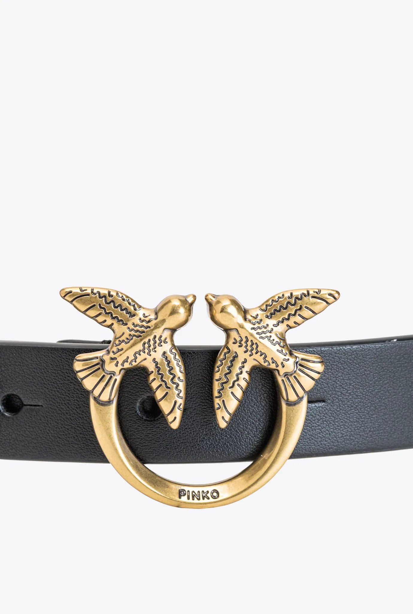 Ceintures|PINKO Ceinture Love Birds Avec Macro Chaine Noir-Vieil Or