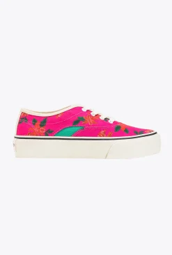 Chaussures|PINKO Chaussures De Skate A Imprime Floral Multicolore Fuchsia/Vert