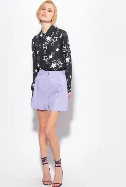 Chemises Et Blouses|PINKO Chemise A Imprime Etoile Noir/Gris/Blanc