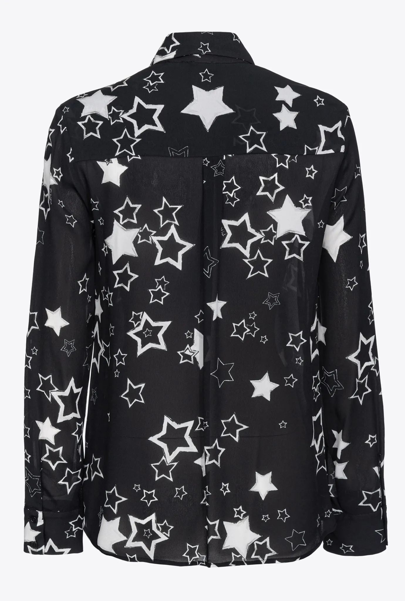 Chemises Et Blouses|PINKO Chemise A Imprime Etoile Noir/Gris/Blanc