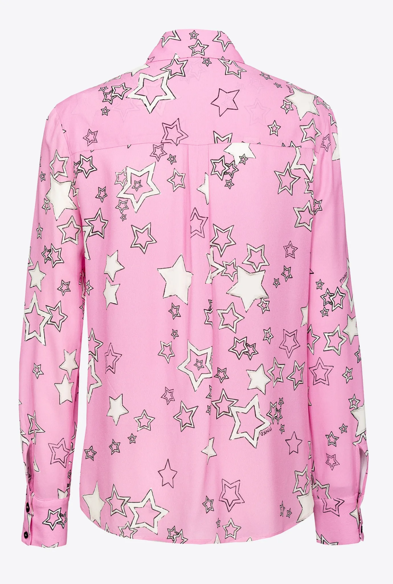 Chemises Et Blouses|PINKO Chemise A Imprime Etoile Bordeaux/Rose/Rouge
