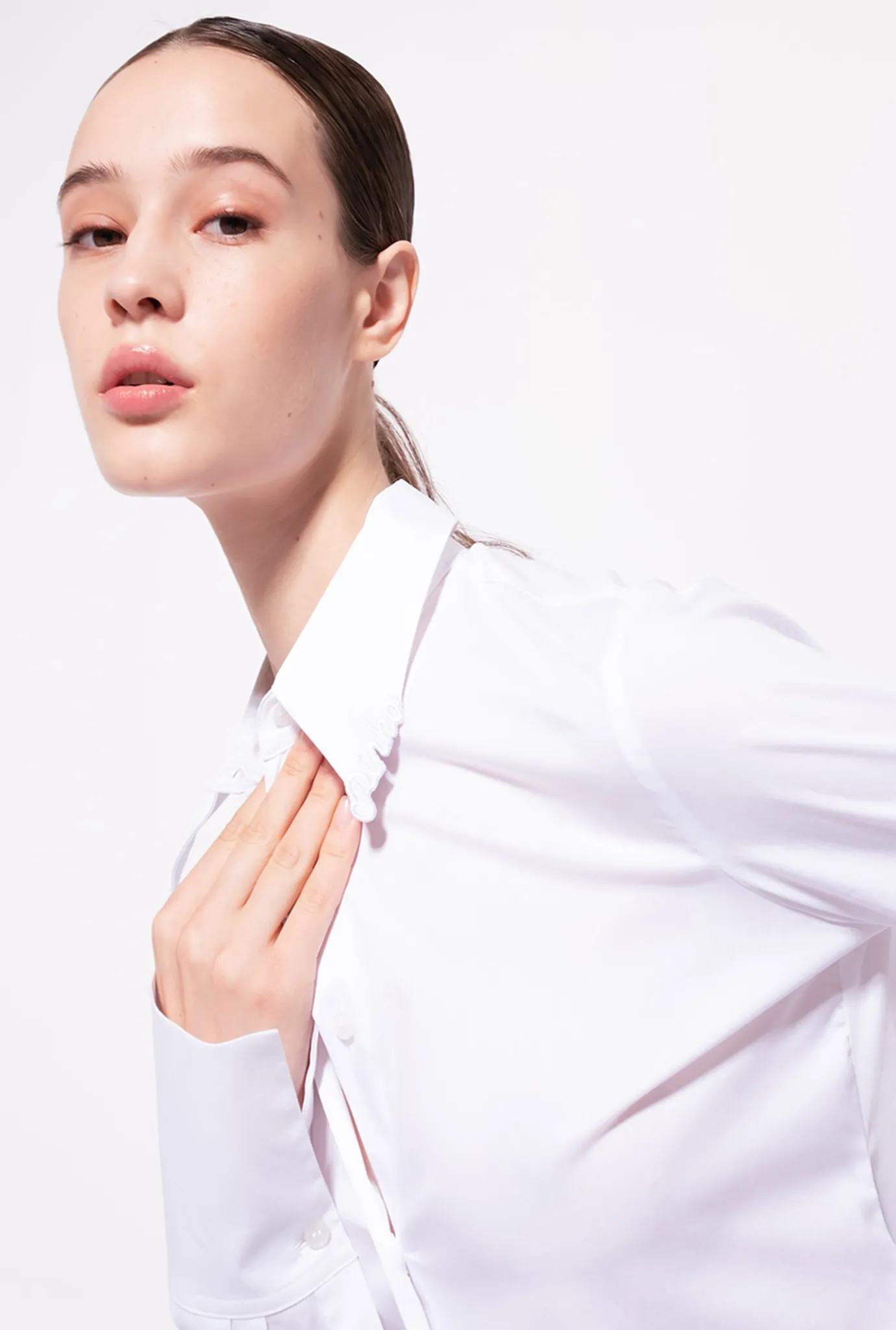 Chemises Et Blouses|PINKO Chemise Bustier En Popeline Blanc Brill.