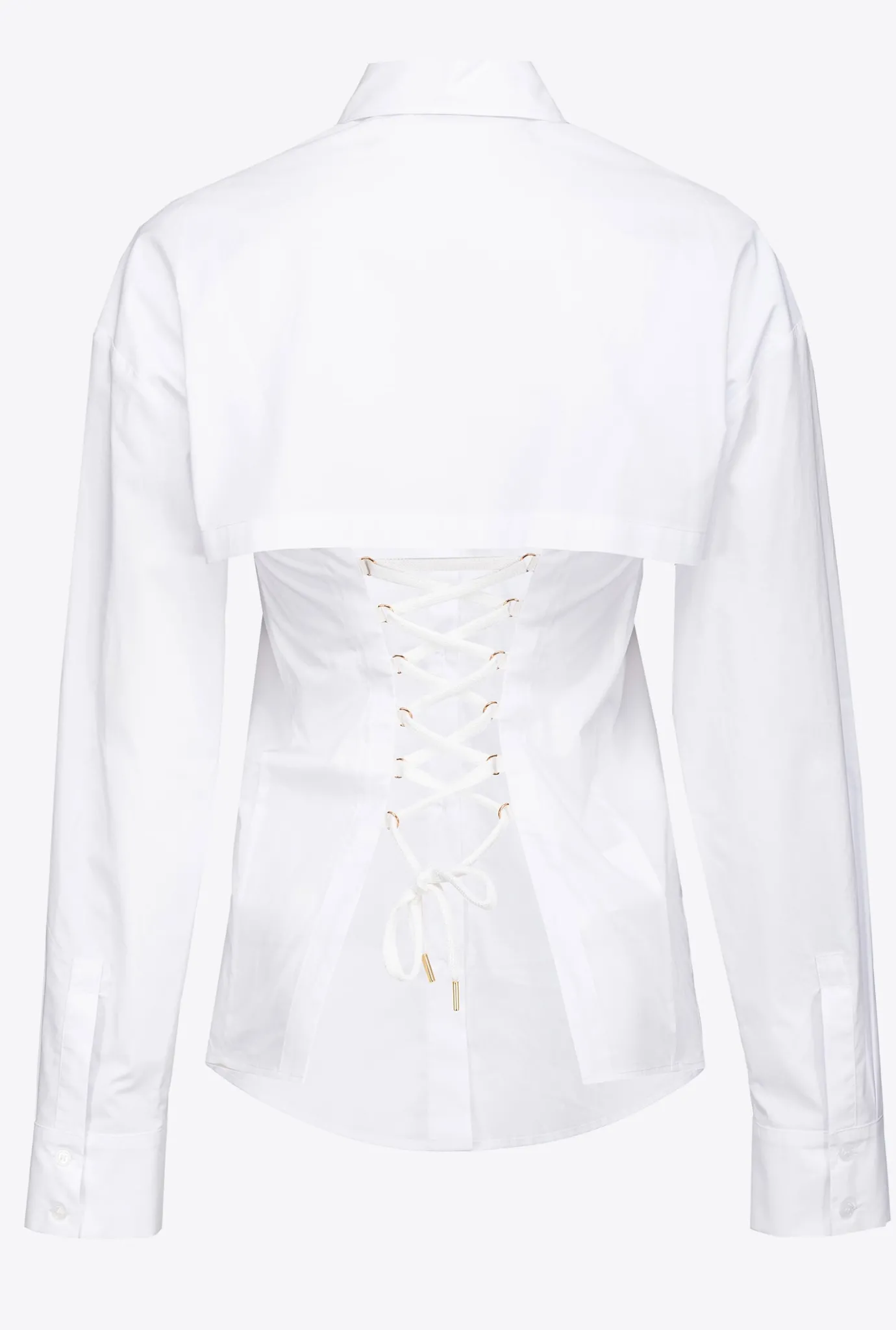 Chemises Et Blouses|PINKO Chemise Bustier En Popeline Blanc Brill.