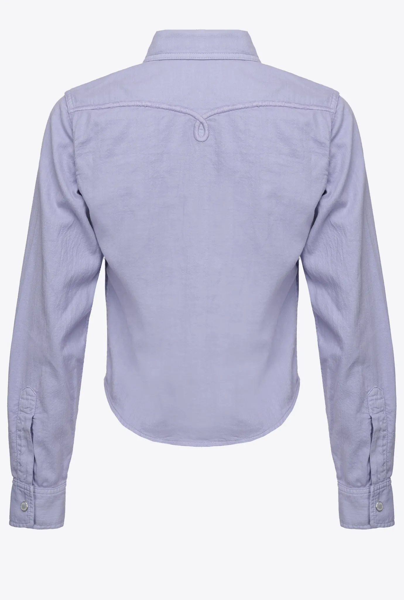 Chemises Et Blouses|PINKO Chemise Courte En Drill Colore Violet
