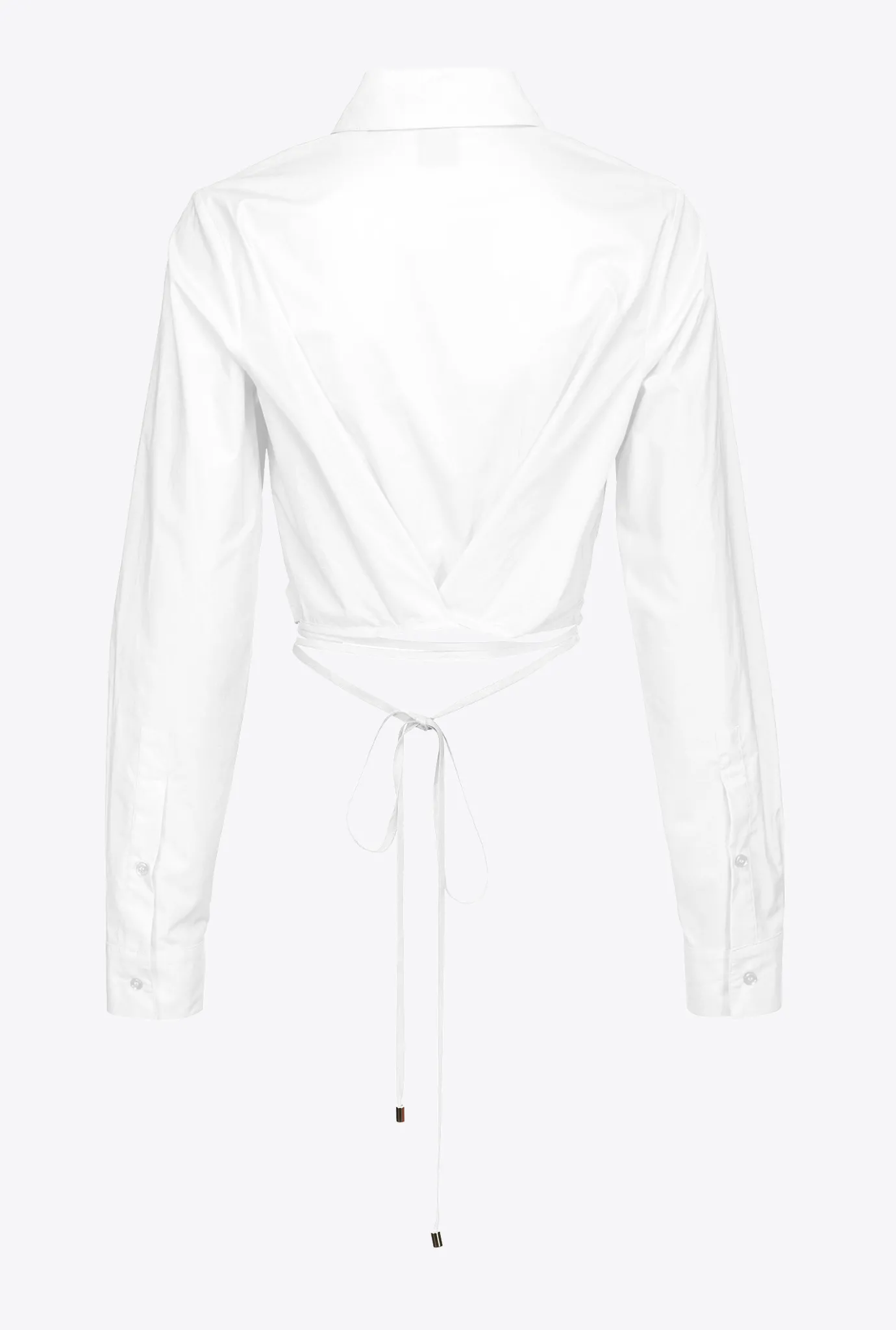 Chemises Et Blouses|PINKO Chemise Cropped En Popeline Blanc Brill.
