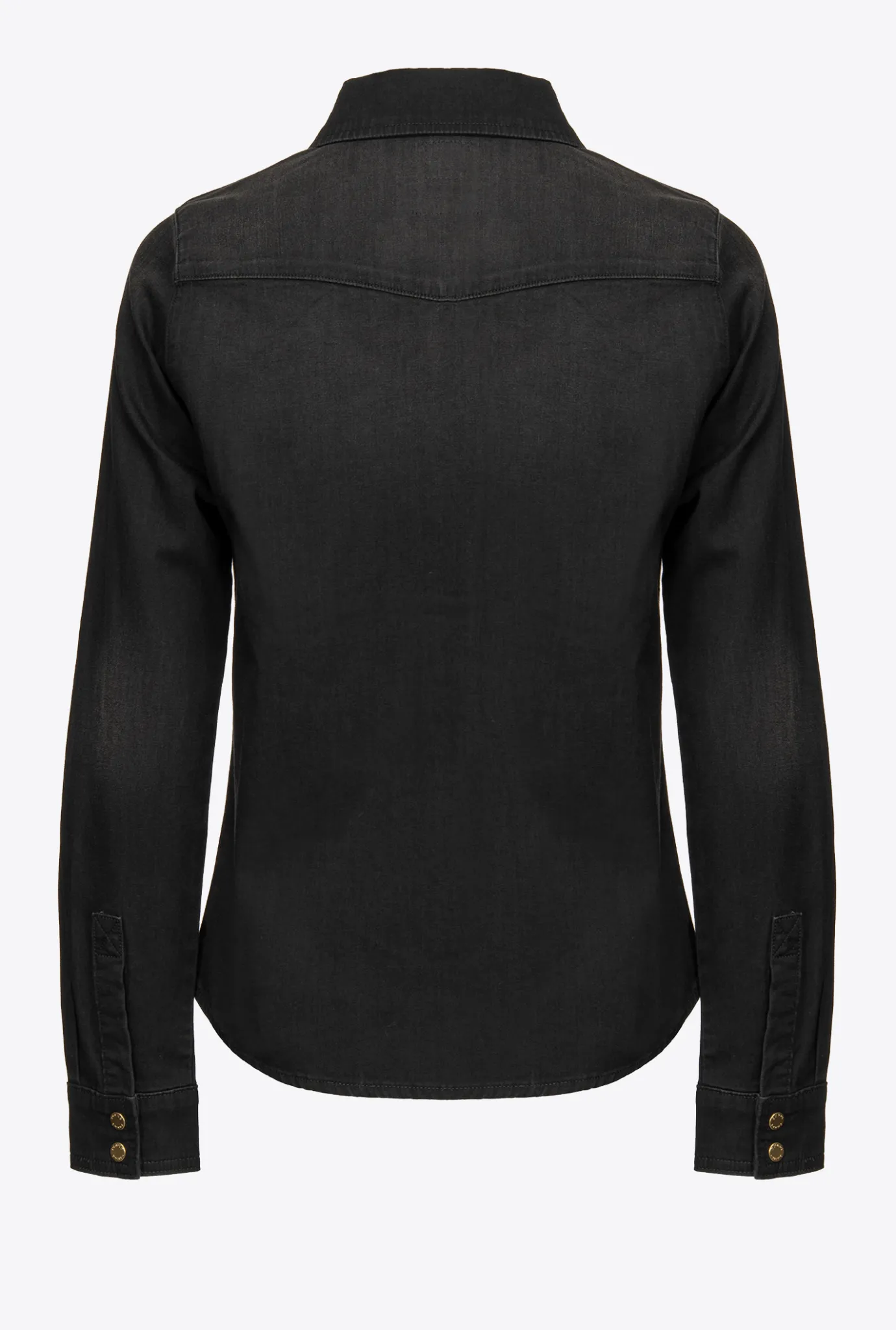 Chemises Et Blouses|PINKO Chemise En Denim Noir Delave Noir Limousine