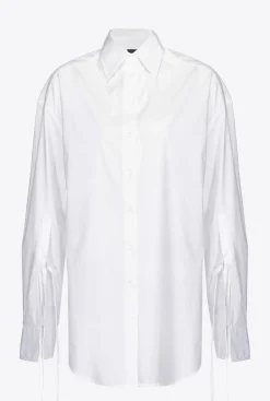 Chemises Et Blouses|PINKO Chemise En Popeline De Coton Blanc Brill.