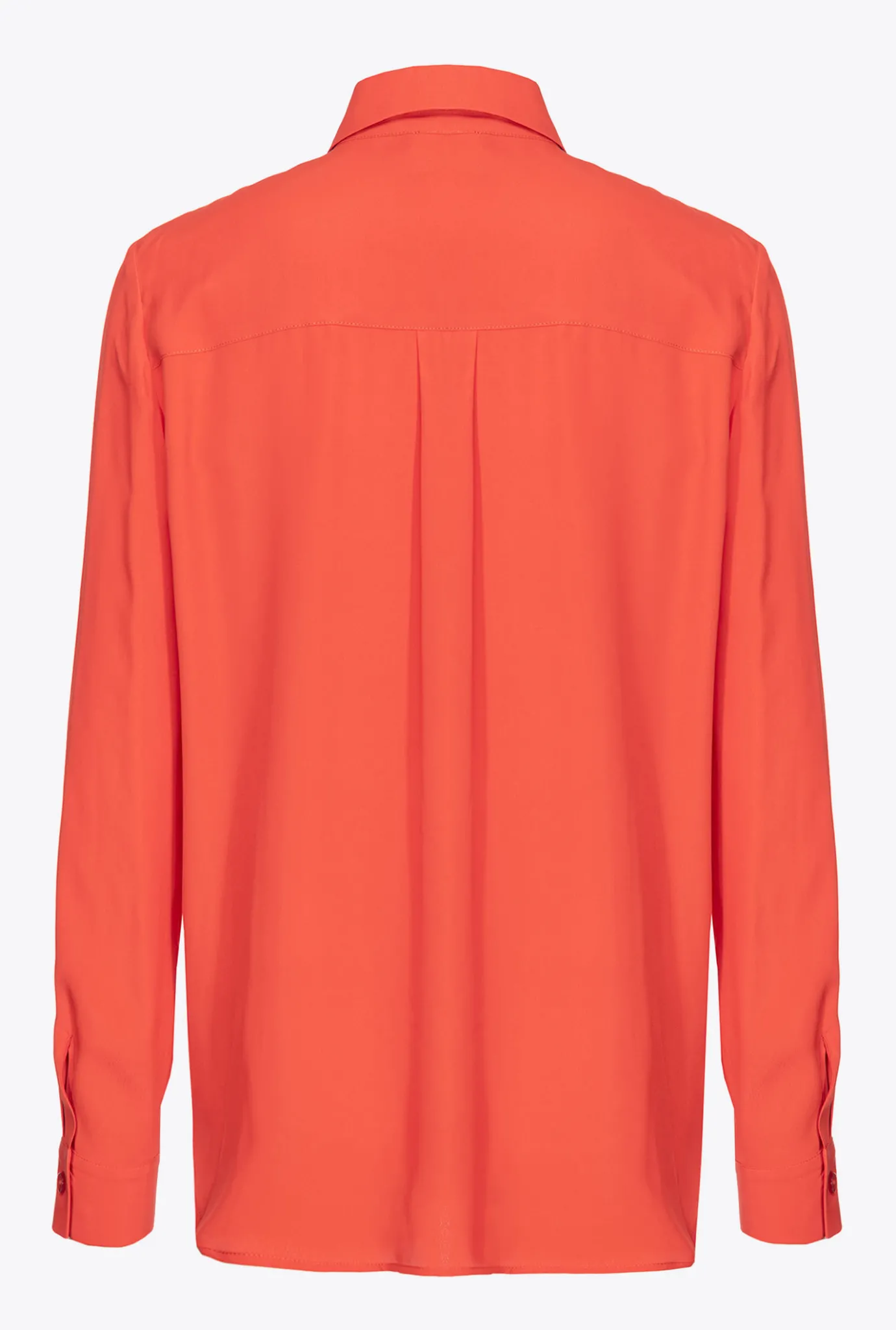 Chemises Et Blouses|PINKO Chemise En Soie Melangee A Poches Poitrine Orange Surimi