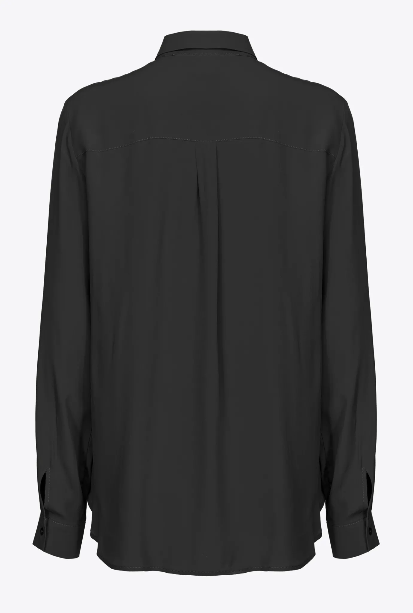 Chemises Et Blouses|PINKO Chemise En Soie Melangee A Poches Poitrine Noir Limousine