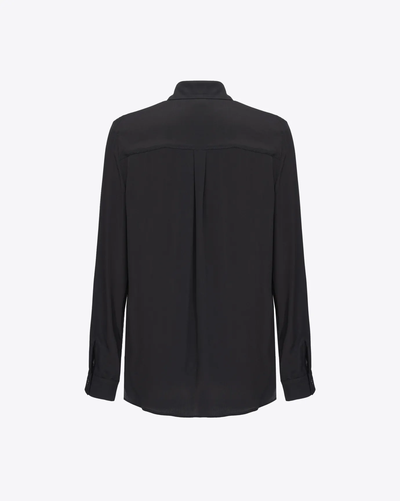 Chemises Et Blouses|PINKO Chemise En Soie Melangee A Poches Poitrine Noir Limousine