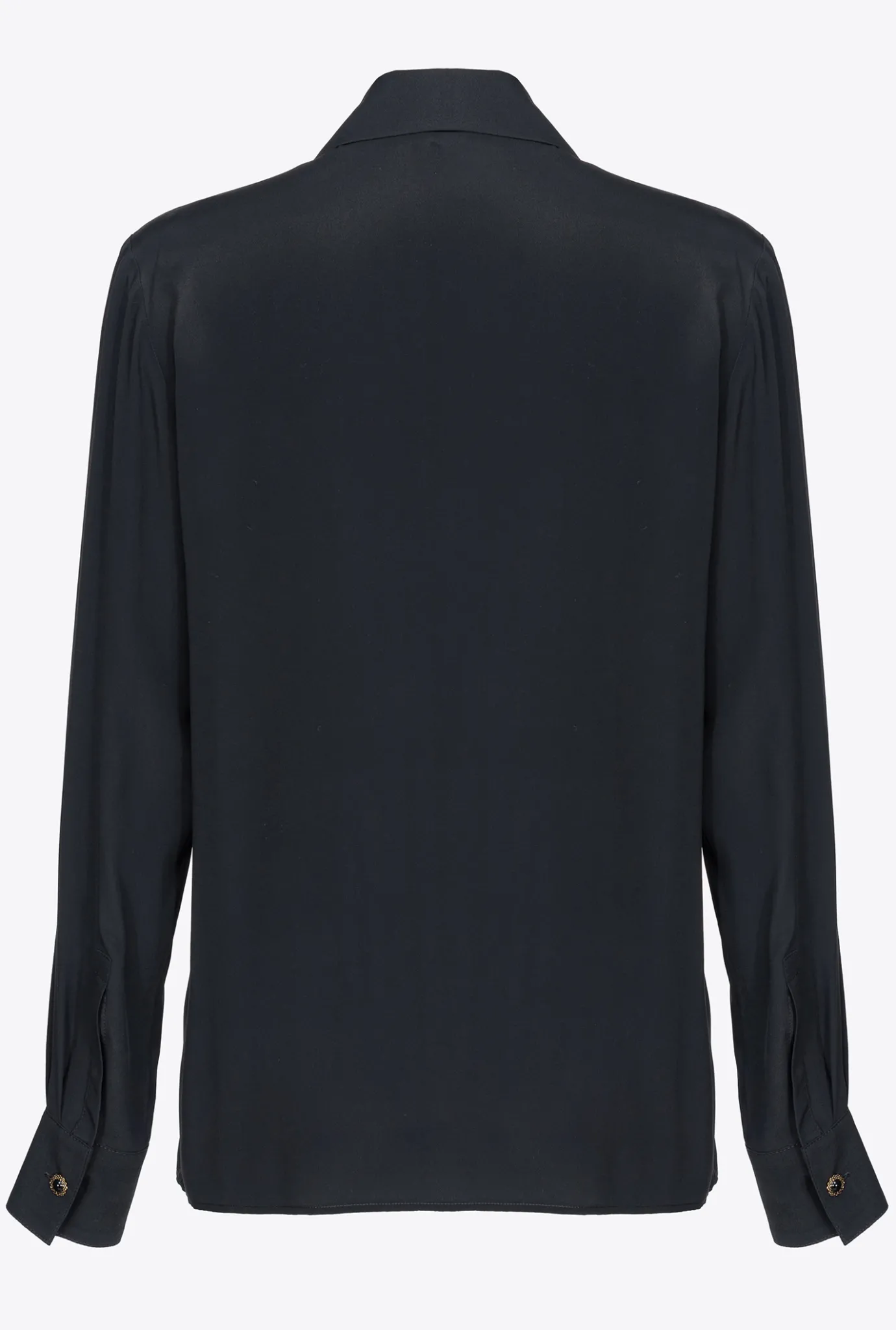 Chemises Et Blouses|PINKO Chemise En Soie Melangee Avec Lien Noir Limousine