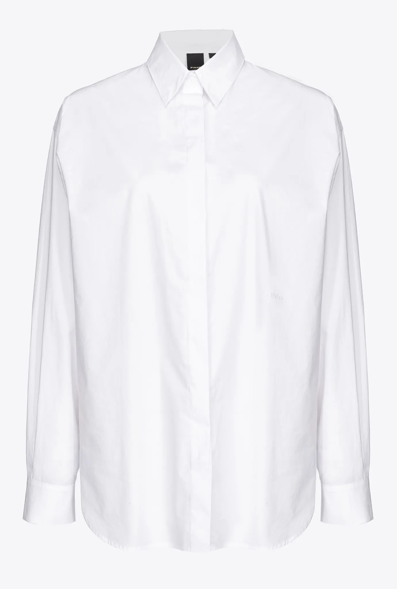 Chemises Et Blouses|PINKO Chemise Oversize Avec Broderie Blanc Brill.