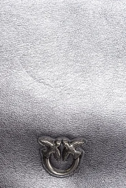 Sacs De Soirée|PINKO Classic Flat Love Bag Lame Argent-Vieil Argent