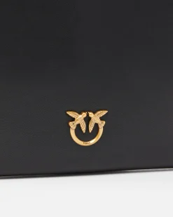 Sacs À Bandoulière|PINKO Classic Flat Love Bag Simply Noir-Vieil Or