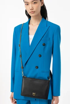 Sacs À Bandoulière|PINKO Classic Flat Love Bag Simply Noir-Vieil Or