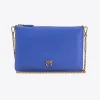 Sacs À Bandoulière|PINKO Classic Flat Love Bag Simply Bleu Corse-Or Antique