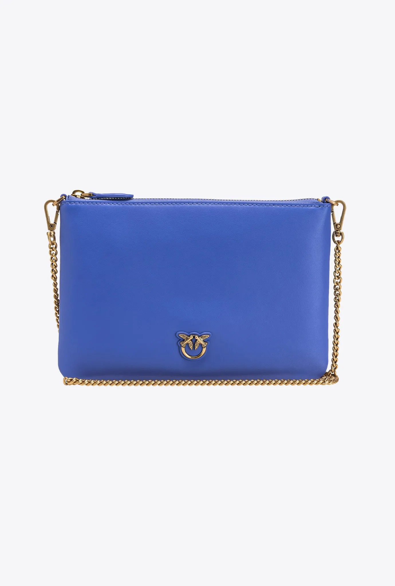 Sacs À Bandoulière|PINKO Classic Flat Love Bag Simply Bleu Corse-Or Antique