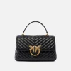 Sacs À Main|PINKO Classic Lady Love Bag Puff Chevron Noir-Vieil Or