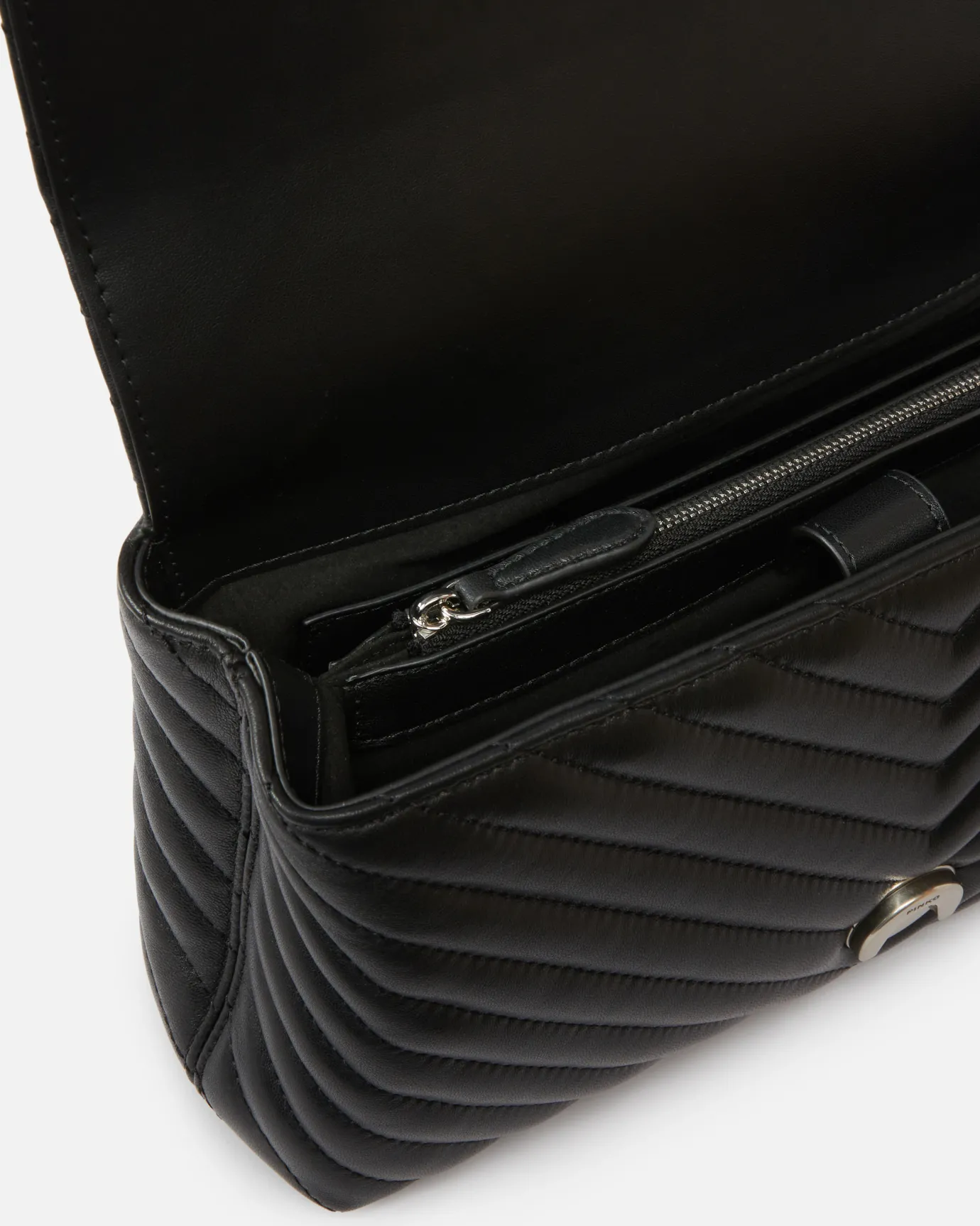 Sacs À Main|PINKO Classic Lady Love Bag Puff Chevron Noir-Vieil Or