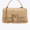 Sacs À Main|PINKO Classic Lady Love Bag Puff Chevron Sable-Or Antique