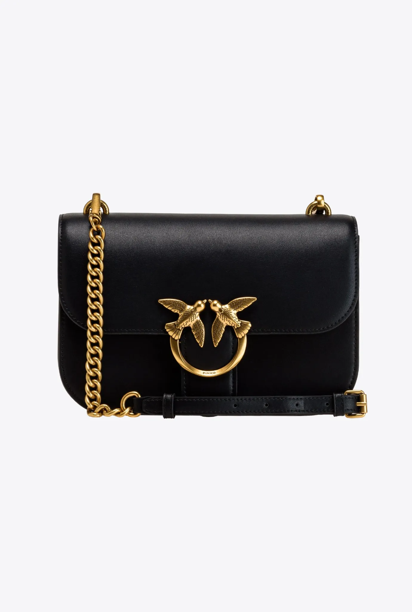 Sacs À Bandoulière|PINKO Classic Love Bag Bell Simply Noir-Vieil Or