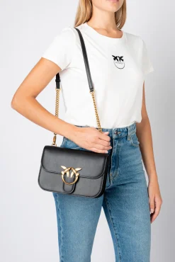 Sacs À Bandoulière|PINKO Classic Love Bag Bell Simply Noir-Vieil Or
