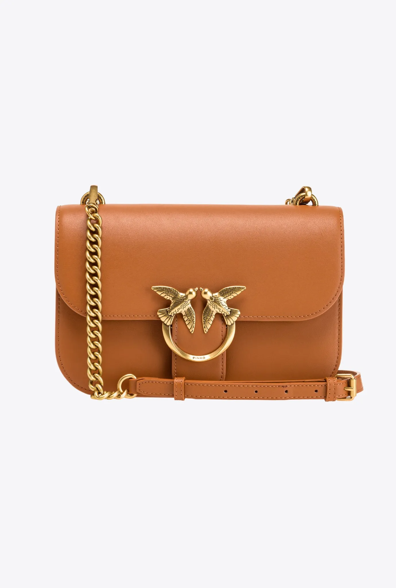 Sacs À Bandoulière|PINKO Classic Love Bag Bell Simply Cognac-Or Antique