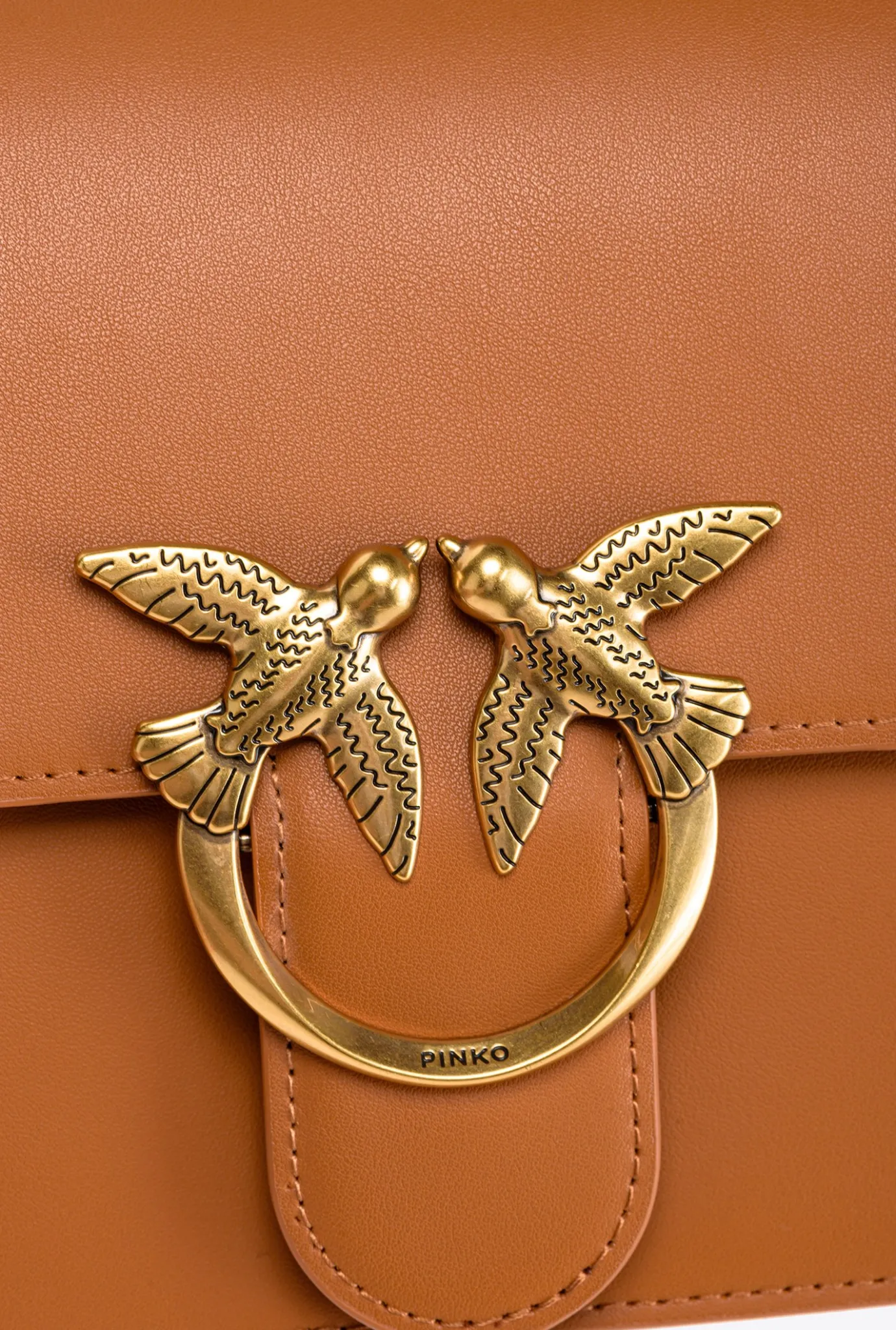 Sacs À Bandoulière|PINKO Classic Love Bag Bell Simply Cognac-Or Antique