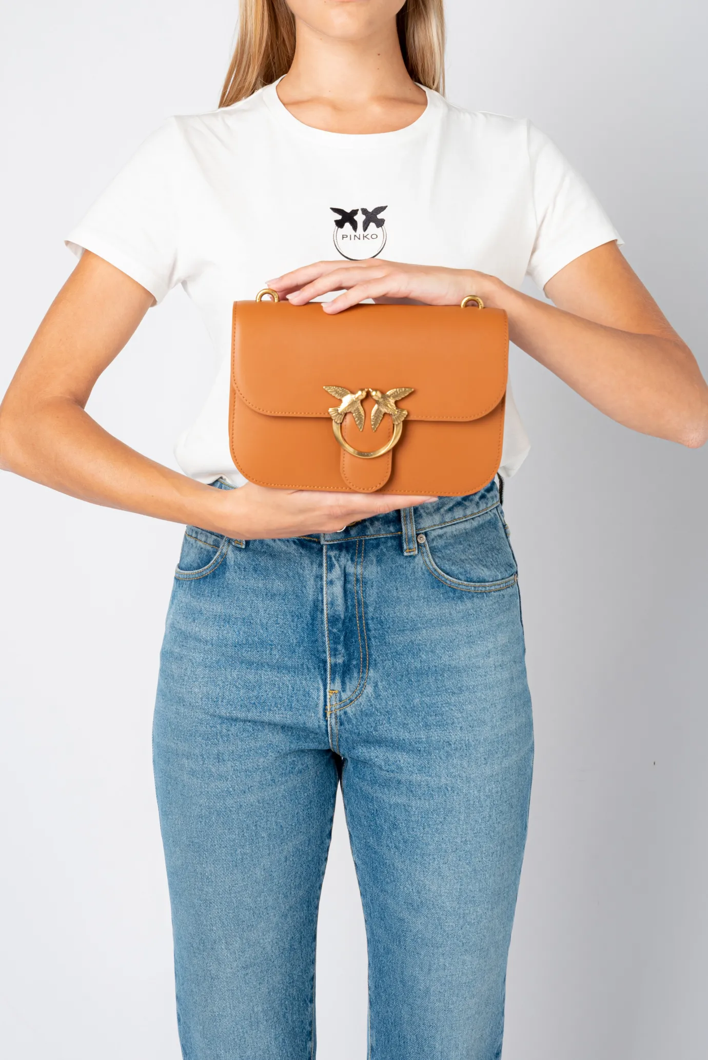 Sacs À Bandoulière|PINKO Classic Love Bag Bell Simply Cognac-Or Antique
