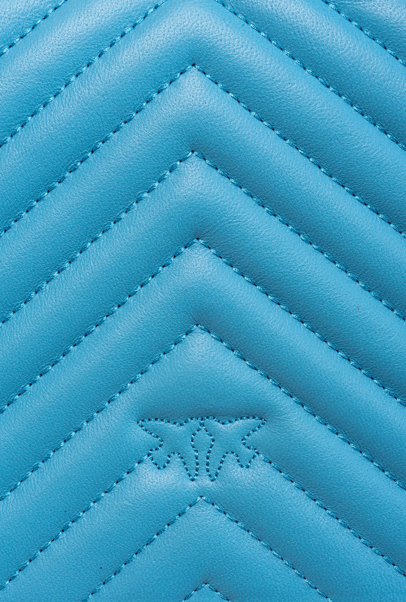 Sacs À Bandoulière|PINKO Classic Love Bag Click Chevron Bleu Ciel-Or Antique