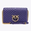Sacs À Bandoulière|PINKO Classic Love Bag Click Chevron Violet Frangipanier-Or Antique