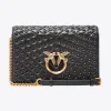 Sacs À Bandoulière|PINKO Classic Love Bag Click Chevron Avec Strass Noir-Vieil Or