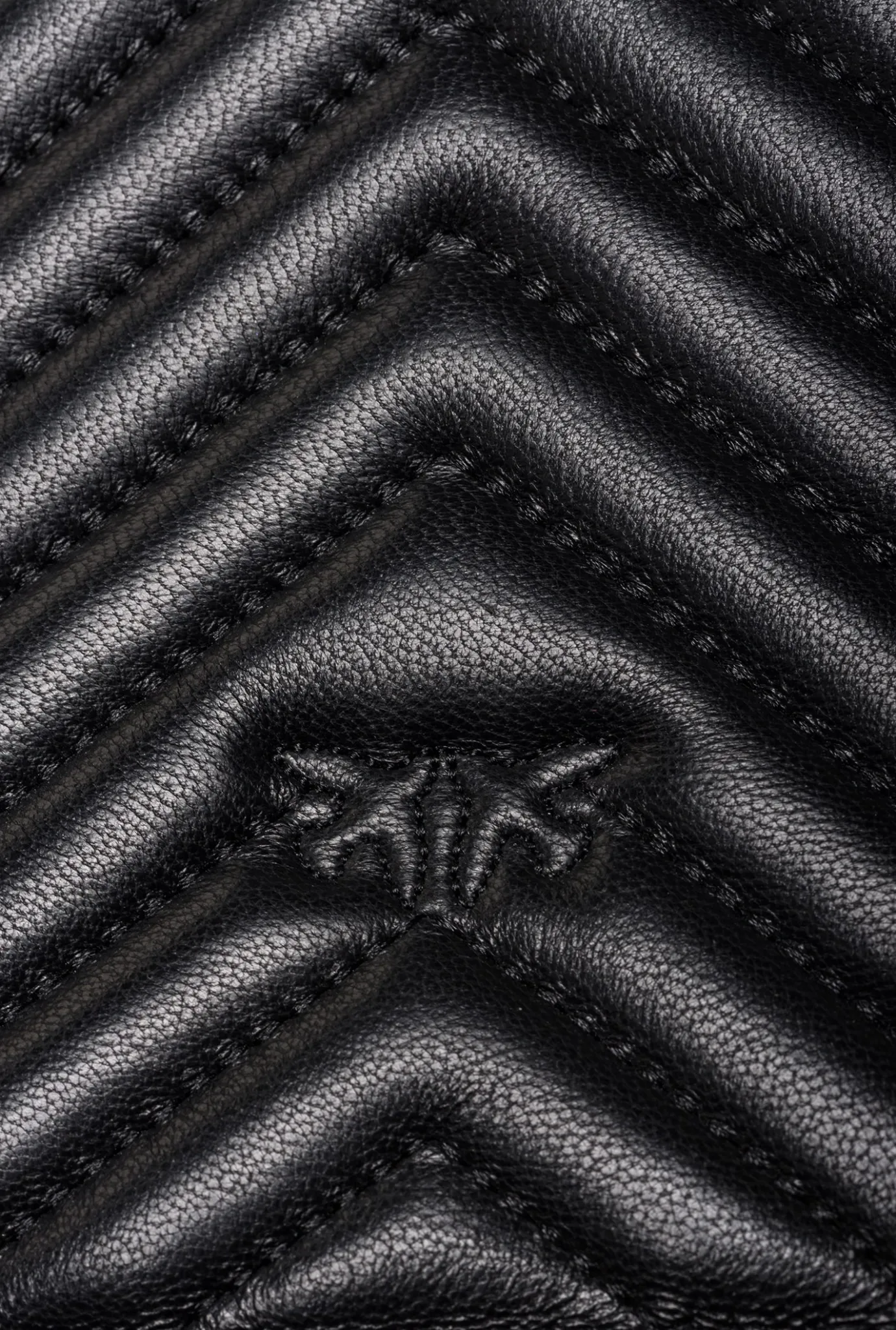 Sacs À Bandoulière|PINKO Classic Love Bag Click Chevron Avec Strass Noir-Vieil Or