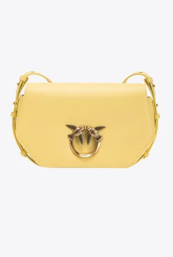 Sacs À Main|PINKO Classic Love Bag Click Exagon Simply Jaune Aqueux-Or Antique