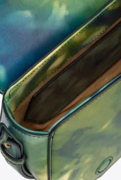 Sacs À Main|PINKO Classic Love Bag Click Exagon Tie-Dye Sarcelle-Or Antique