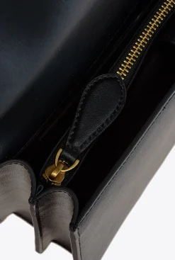 Sacs À Bandoulière|PINKO Classic Love Bag Icon Simply Noir-Vieil Or
