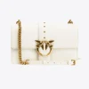 Sacs À Bandoulière|PINKO Classic Love Bag Icon Simply Blanc+Blanc-Or Antique