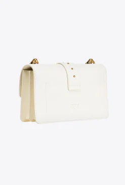 Sacs À Bandoulière|PINKO Classic Love Bag Icon Simply Blanc+Blanc-Or Antique