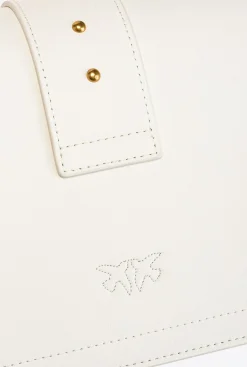 Sacs À Bandoulière|PINKO Classic Love Bag Icon Simply Blanc+Blanc-Or Antique