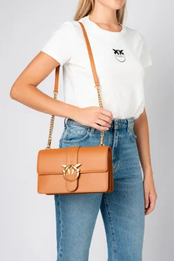 Sacs À Bandoulière|PINKO Classic Love Bag Icon Simply Cognac-Or Antique
