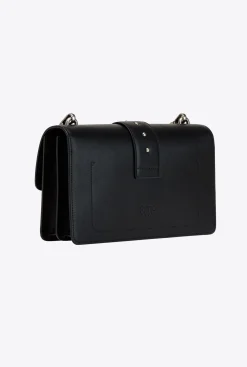 Sacs À Bandoulière|PINKO Classic Love Bag Icon Simply Noir-Vieil Argent
