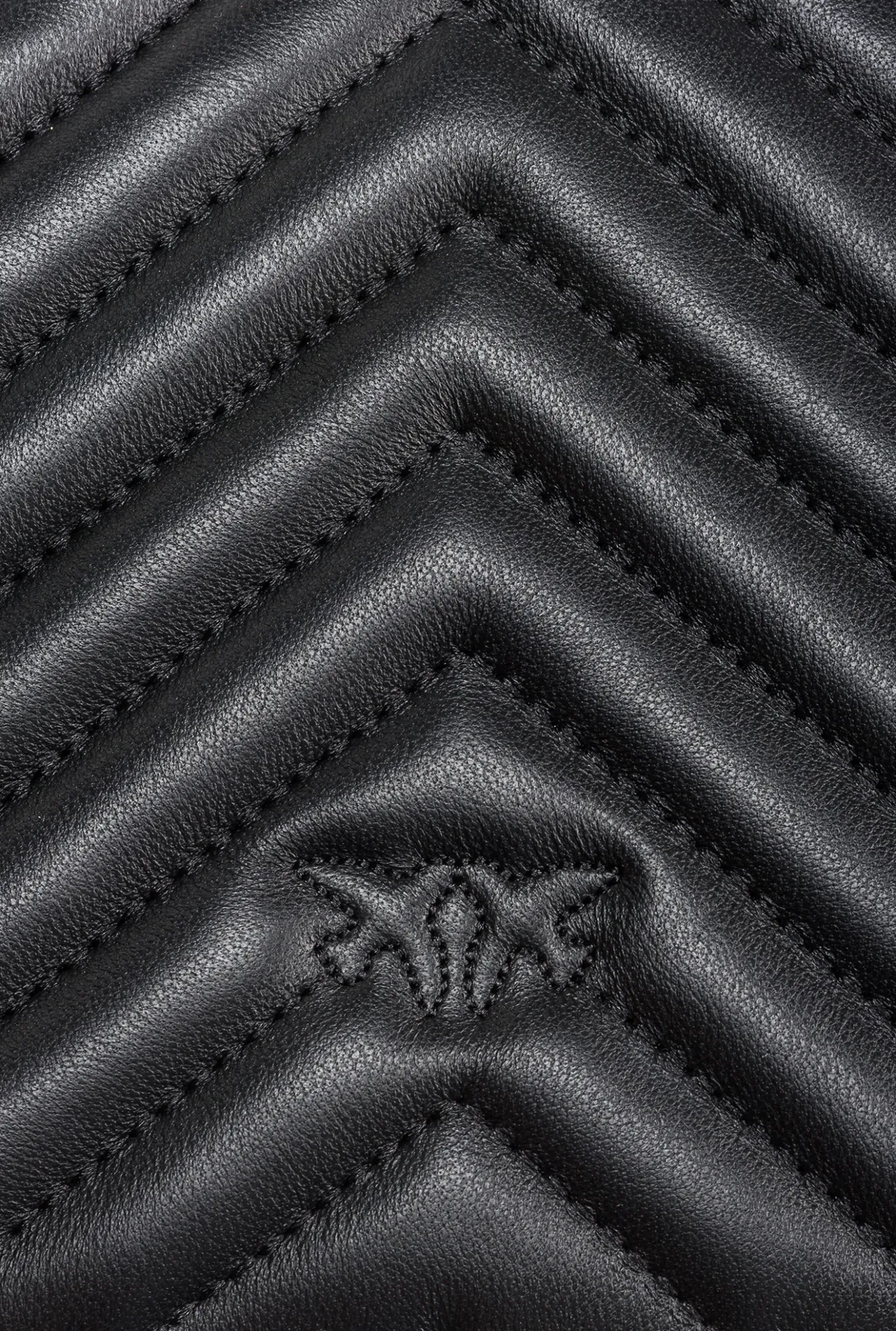 Sacs Portés Épaule|PINKO Classic Love Bag One Chevron Noir-Vieil Or