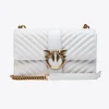 Sacs À Bandoulière|PINKO Classic Love Bag One Chevron Blanc+Blanc-Or Antique