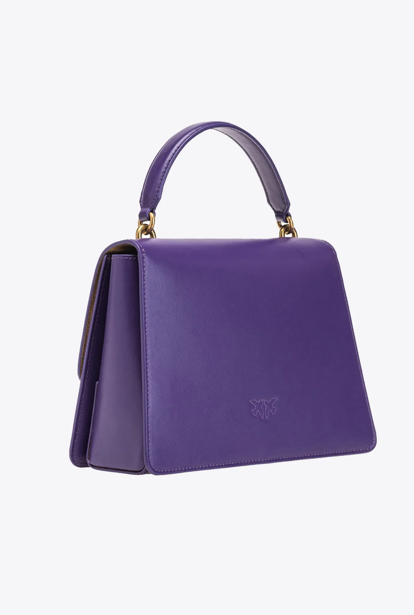 Sacs À Main|PINKO Classic Love Bag One Light Simply A Anse Superieure Violet Frangipanier-Or Antique