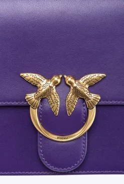 Sacs À Main|PINKO Classic Love Bag One Light Simply A Anse Superieure Violet Frangipanier-Or Antique