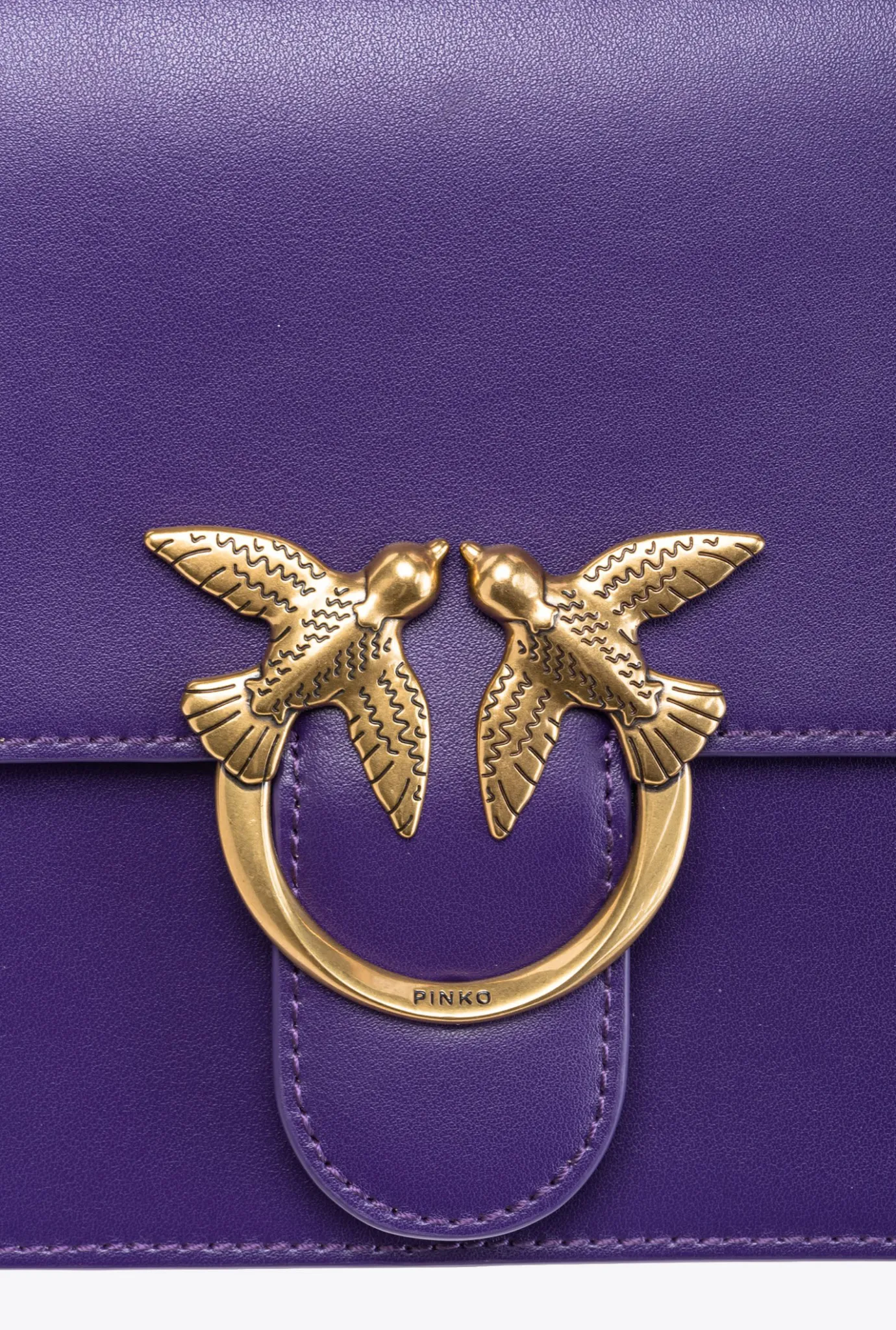 Sacs À Main|PINKO Classic Love Bag One Light Simply A Anse Superieure Violet Frangipanier-Or Antique